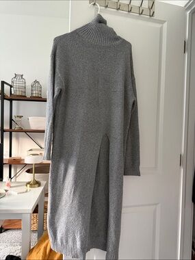SHEIN Light Gray Knit Sweater Dress